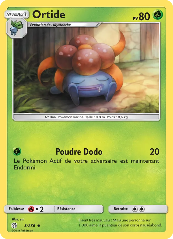 Ortide 3/236 — SL12 – Éclipse Cosmique — Carte Pokémon française