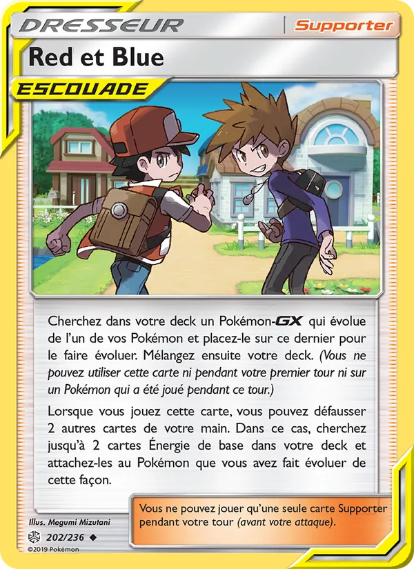 Red et Blue 202/236 — SL12 – Éclipse Cosmique — Carte Pokémon française