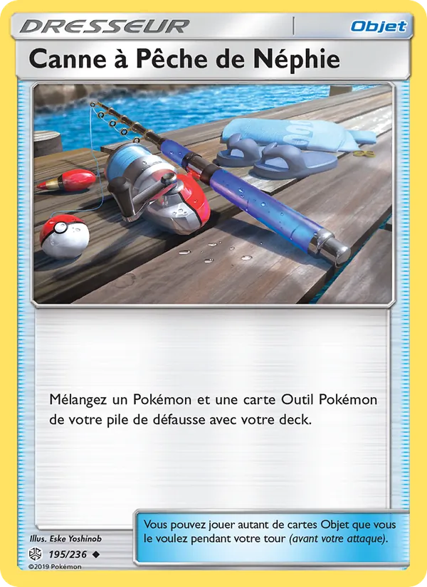 Canne à Pêche de Néphie 195/236 — SL12 – Éclipse Cosmique — Carte Pokémon française