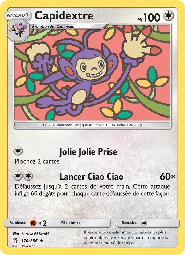 Capidextre 170/236 — SL12 – Éclipse Cosmique — Carte Pokémon française