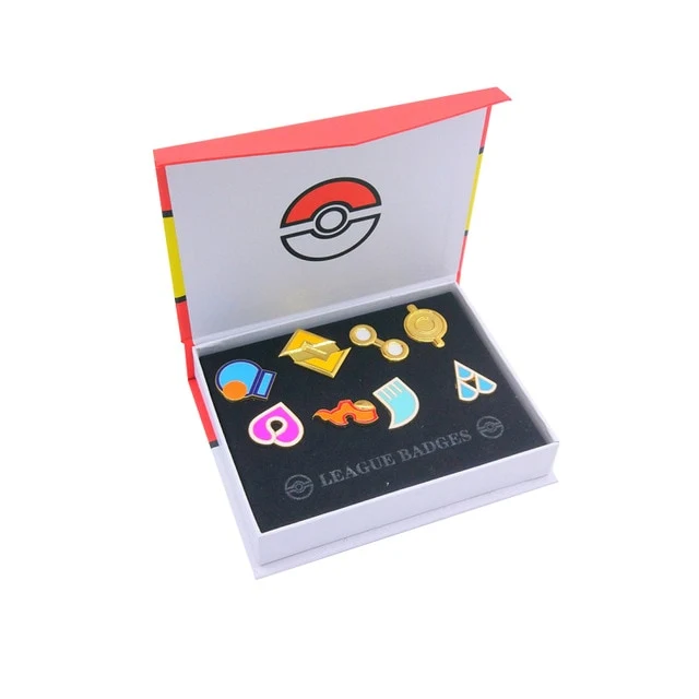 Badges Pokemon Gym Kanto, Johto, Hoenn, Sinnoh, Unova, Kalos (6 variantes)