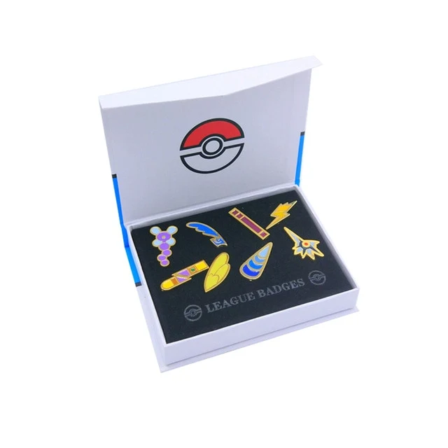 Badges Pokemon Gym Kanto, Johto, Hoenn, Sinnoh, Unova, Kalos (6 variantes)