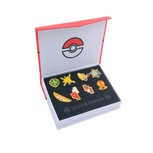 Badges Pokemon Gym Kanto, Johto, Hoenn, Sinnoh, Unova, Kalos (6 variantes)