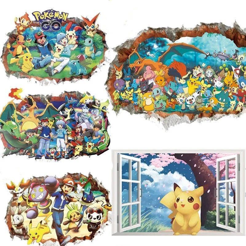 Stickers muraux Pokemon Go Kawaii Pikachu