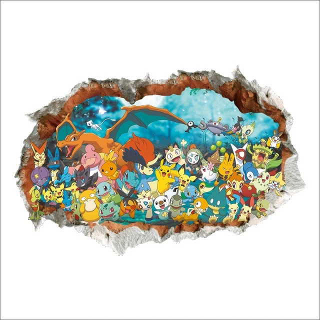 Stickers muraux Pokemon Go Kawaii Pikachu