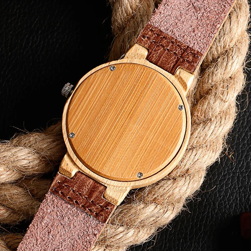 Montre-bracelet en bois de bambou Pokeball Pokemon