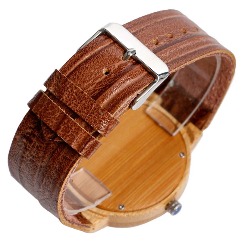 Montre-bracelet en bois de bambou Pokeball Pokemon