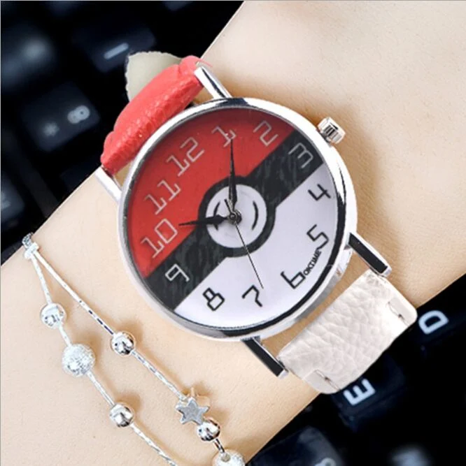 Montre-bracelet Pokemon pour femme au design Pokeball