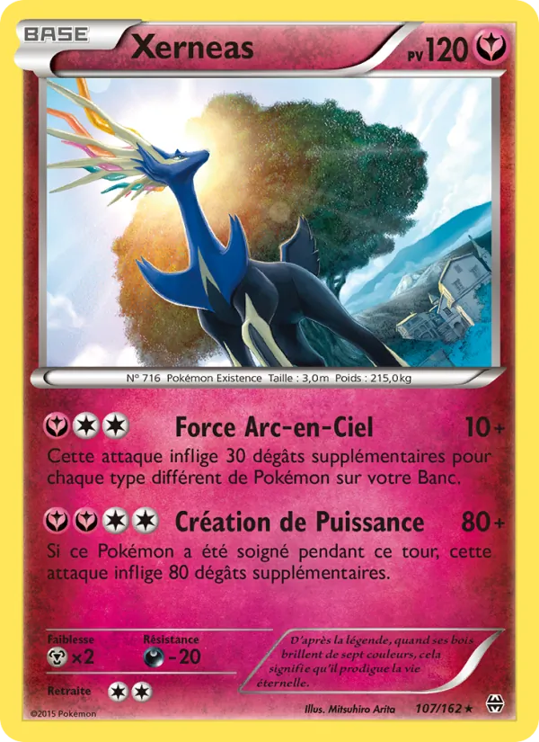 Xerneas 107/162 — XY8 – Impulsion Turbo — Carte Pokémon française