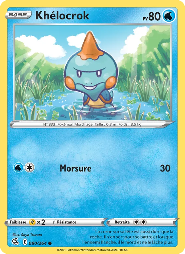 Khélocrok 80/264 — EB08 - Poing de Fusion — Carte Pokémon française