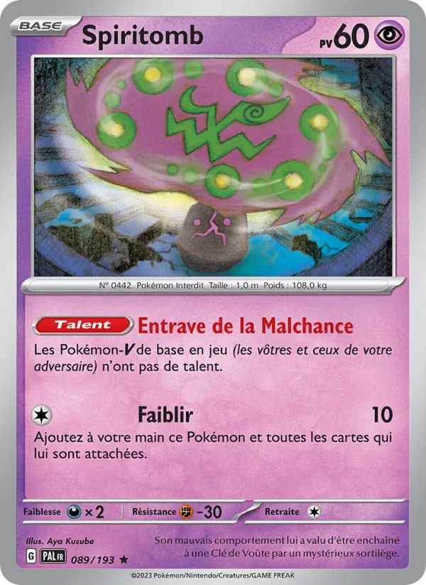 Spiritomb 89/193 — EV02 – Évolutions à Paldea — Carte Pokémon française