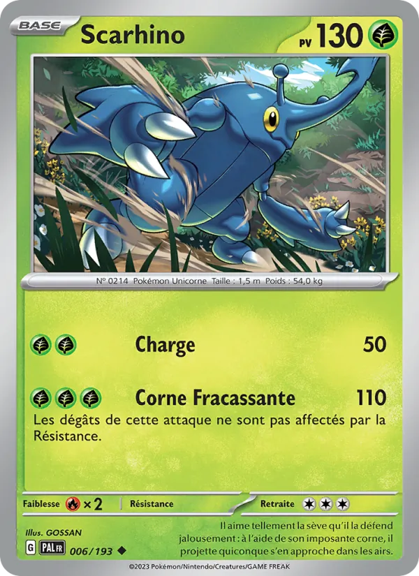 Scarhino 6/193 — EV02 – Évolutions à Paldea — Carte Pokémon française