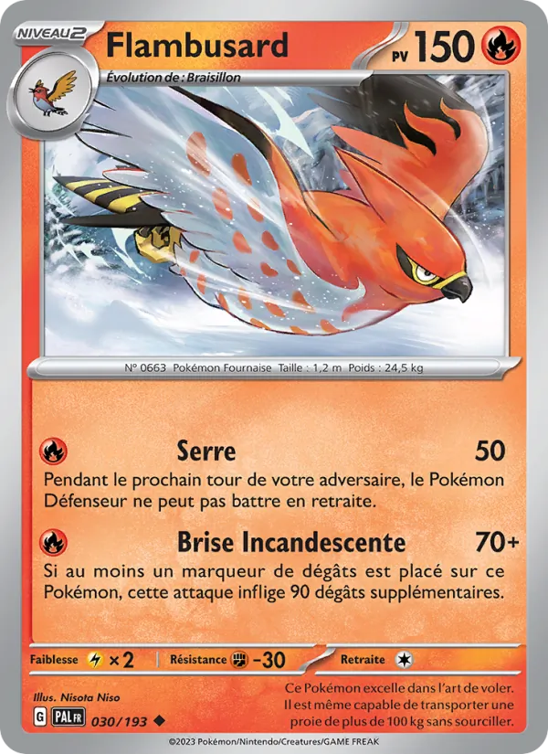 Flambusard 30/193 — EV02 – Évolutions à Paldea — Carte Pokémon française