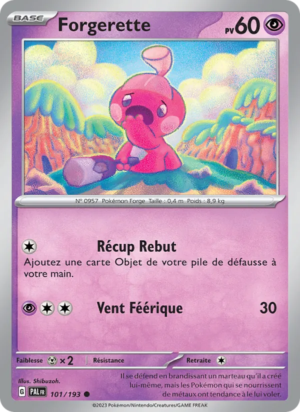 Forgerette 101/193 — EV02 – Évolutions à Paldea — Carte Pokémon française