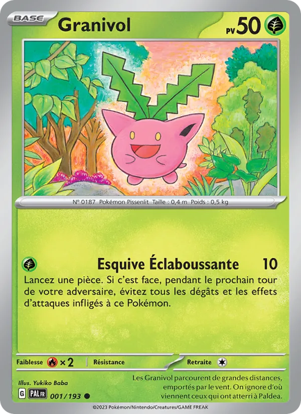 Granivol 1/193 — EV02 – Évolutions à Paldea — Carte Pokémon française