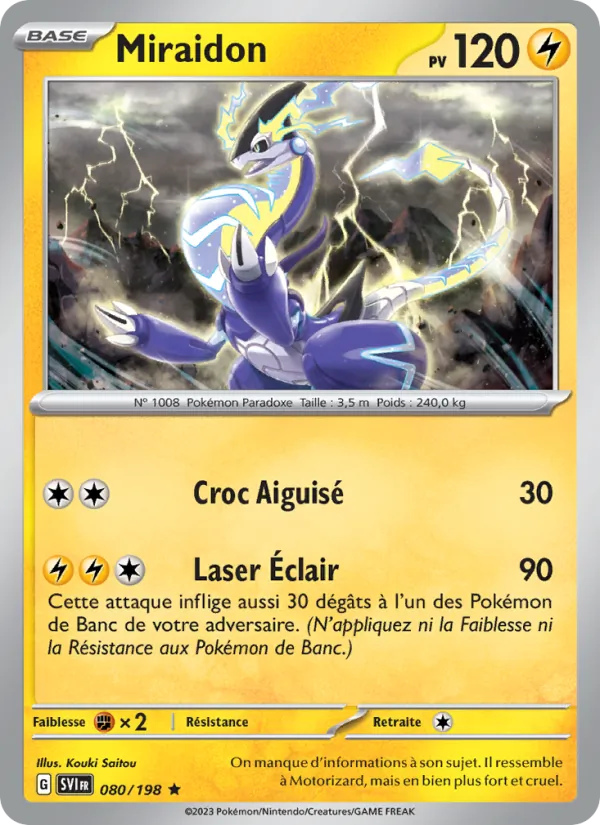 Miraidon 80/198 — EV01 – Écarlate et Violet — Carte Pokémon française
