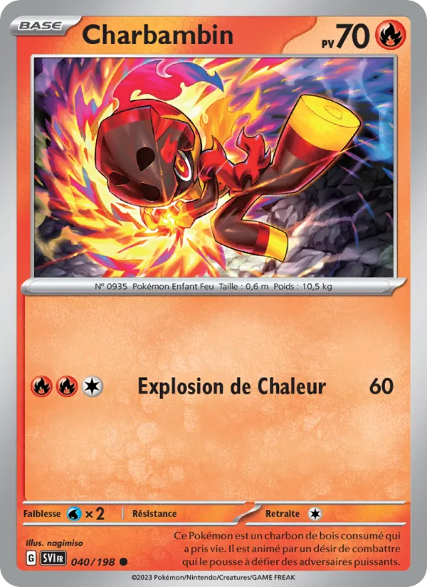 Charbambin 40/198 — EV01 – Écarlate et Violet — Carte Pokémon française