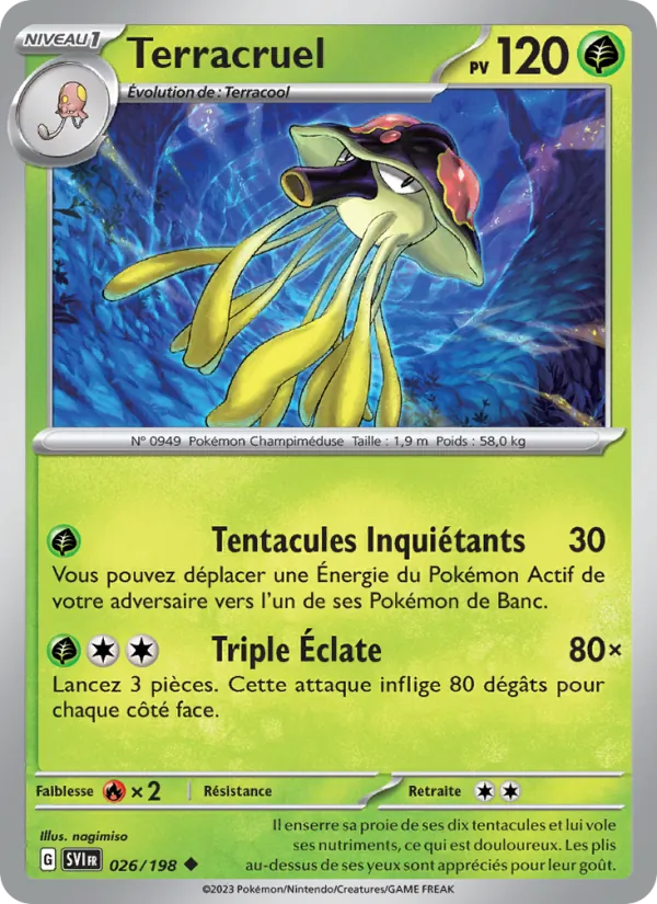 Terracruel 26/198 — EV01 – Écarlate et Violet — Carte Pokémon française