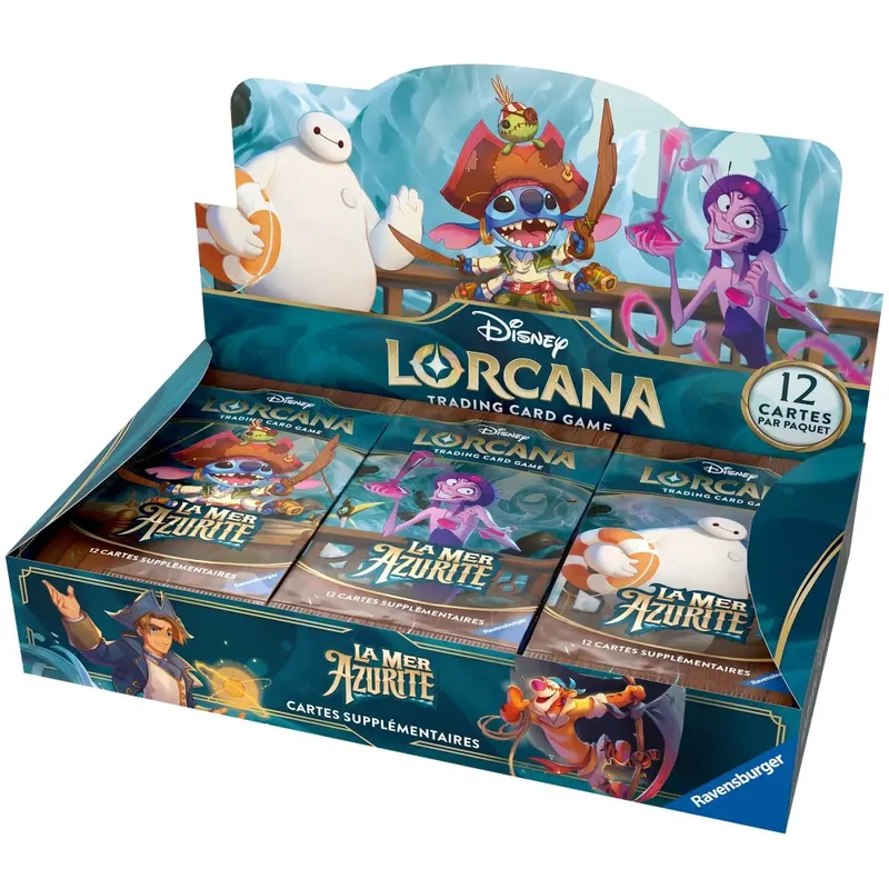 Disney Lorcana JCC : La Mer Azurite - Display de Boosters (24 Boosters) - FR