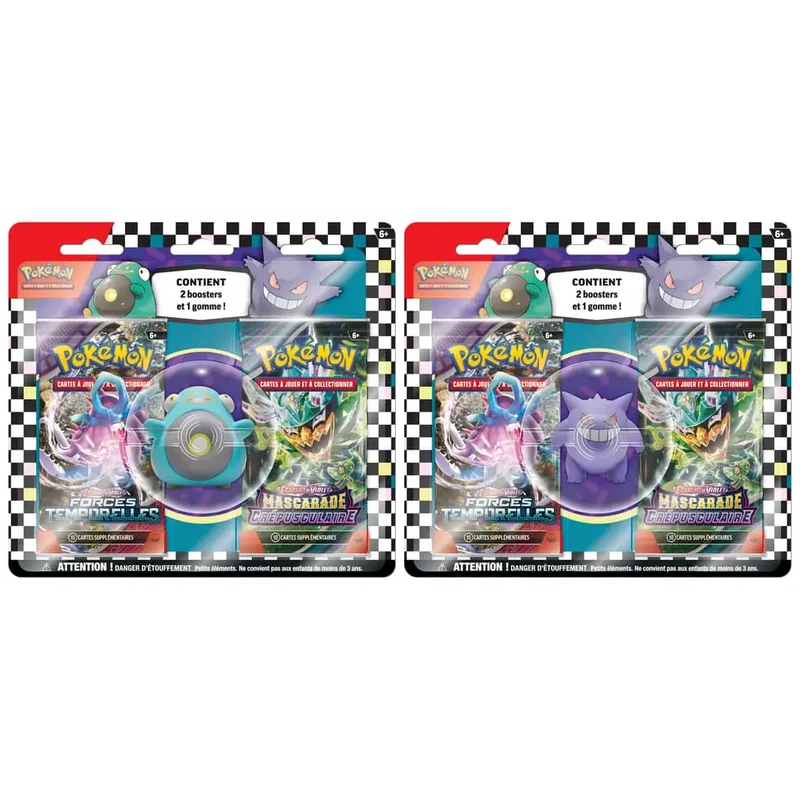 Duopack 2 boosters + Gomme Ectoplasma/Ampibidou (modèle aléatoire) FR