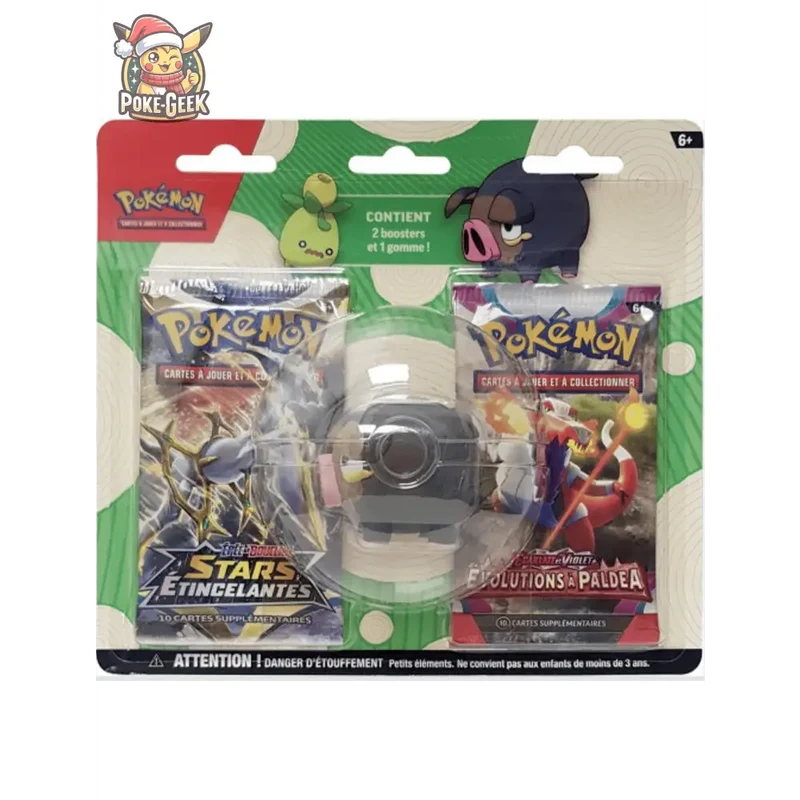 Ensemble Rentrée des classes Gomme + 2 boosters (1x blister aléatoire avec gomme Olivini ou Gourmelet) FR