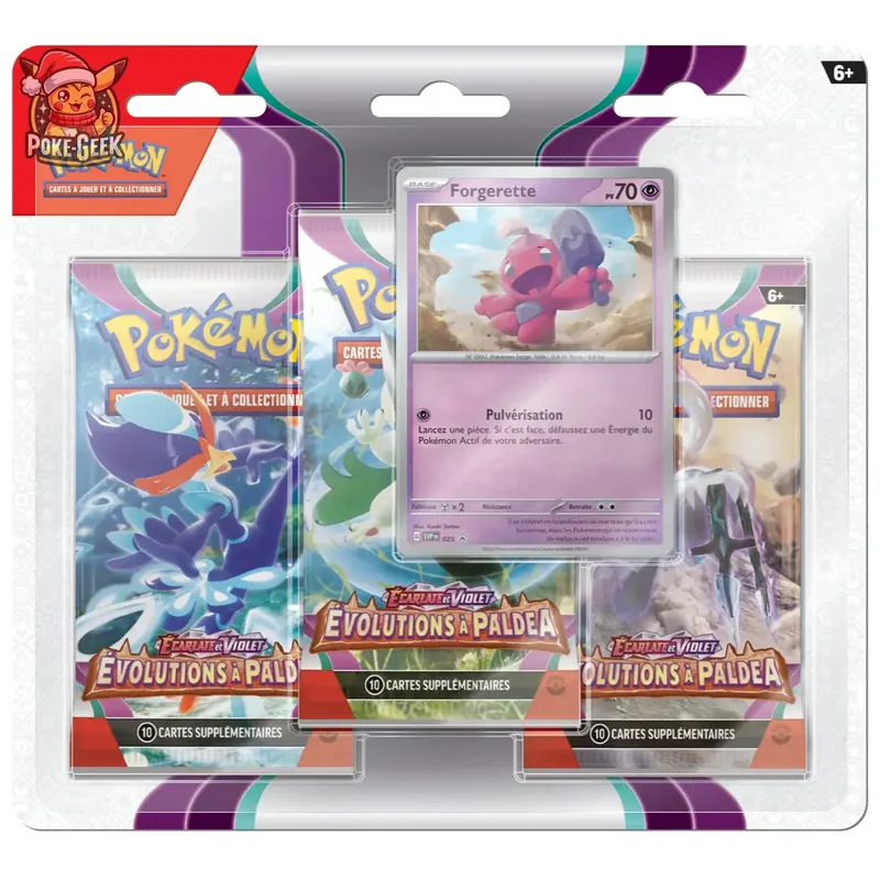 Tripack Pokémon EV02 Évolutions à Paldéa – Français