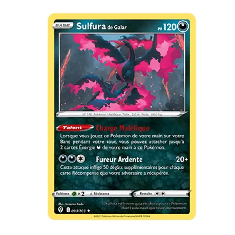 Holo - Pokemon - Evolution Céleste - Sulfura de Galar 93/203