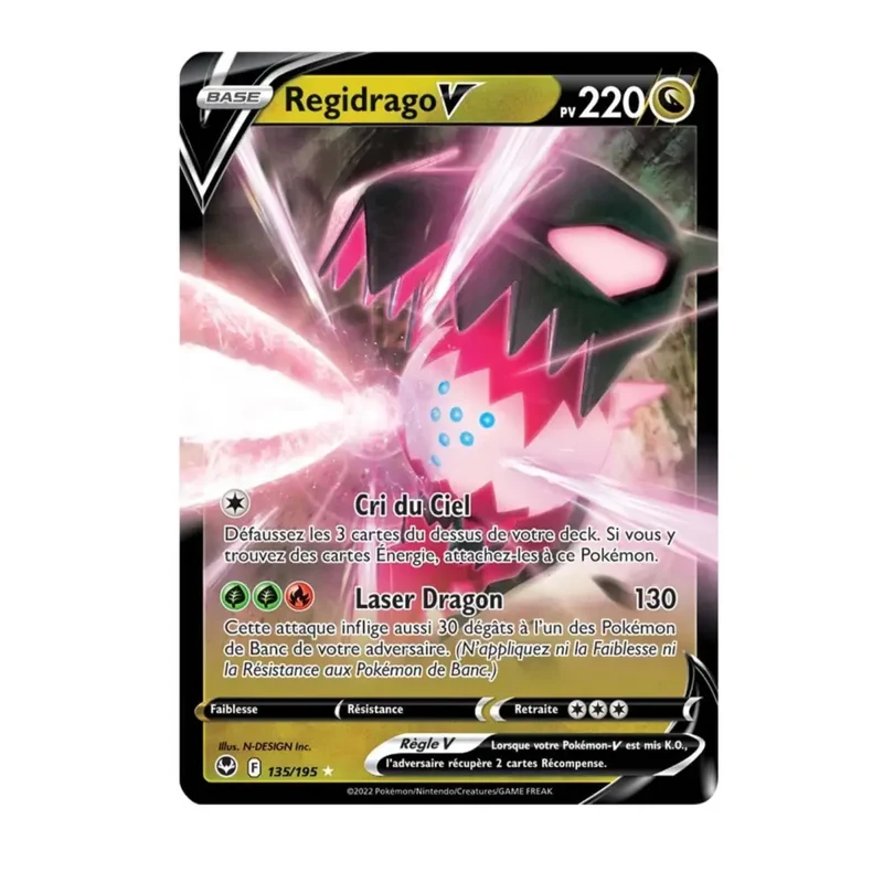Ultra - Pokemon - Tempête Argentée - Regidrago V 135/195