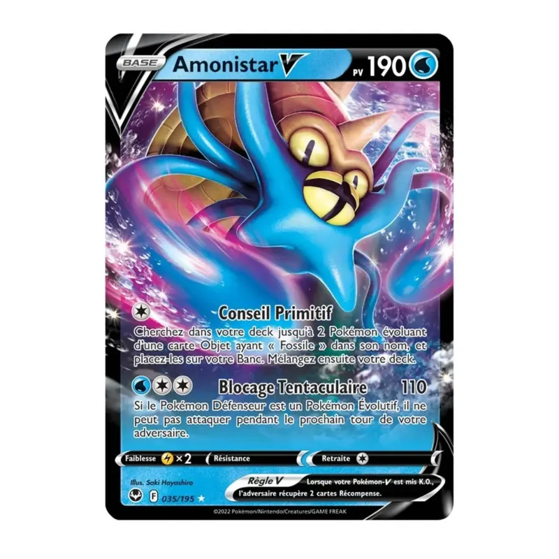 Ultra - Pokemon - Tempête Argentée - Amonistar V 35/195