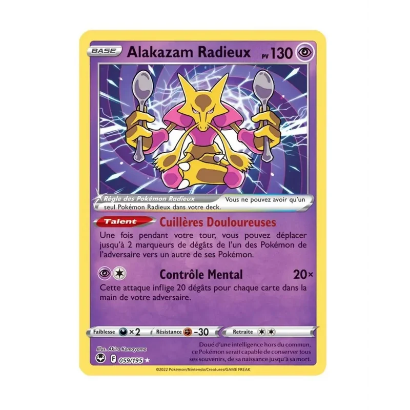 Ultra - Pokemon - Tempête Argentée - Alakazam Radieux 59/195
