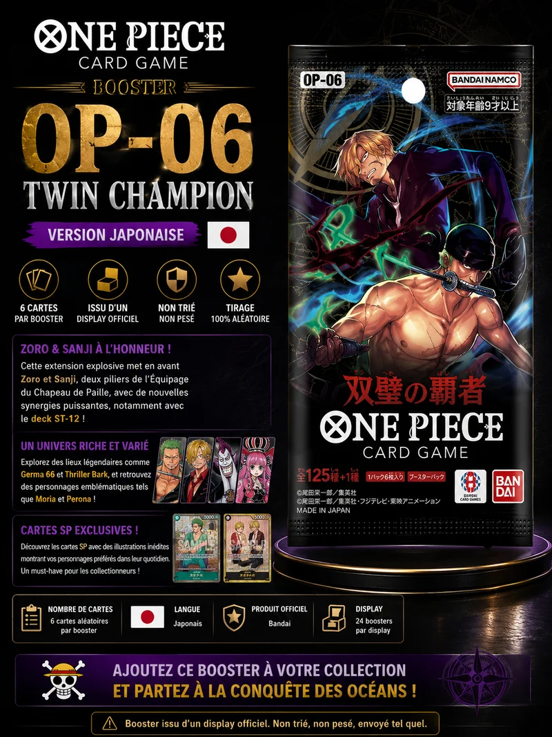 Booster Pack One Piece OP-06 Twin Champion – JPN
