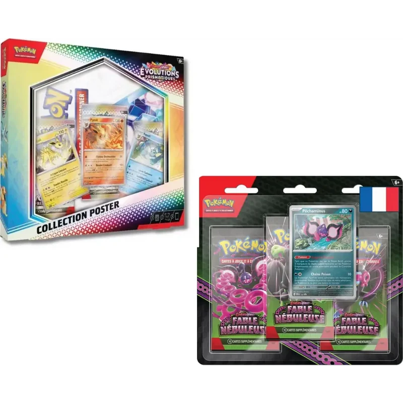 Pack Spécial Pokémon – Coffret Poster Collection EV08.5 FR + Tripack EV06.5 FR