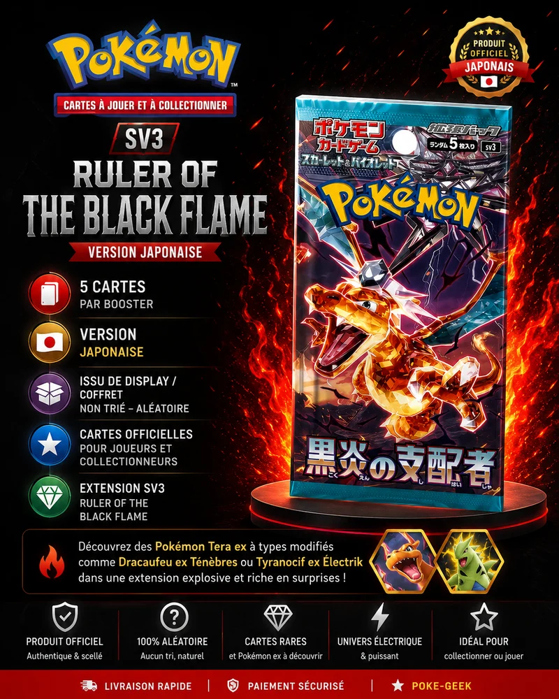 Booster Pokémon SV3 – Ruler of the Black Flame – Japonais