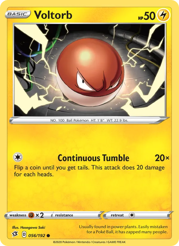 Voltorbe 56/192 — SWSH2 – Rebel Clash — Carte Pokémon anglaise