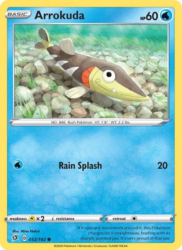 Embrochet 52/192 — SWSH2 – Rebel Clash — Carte Pokémon anglaise