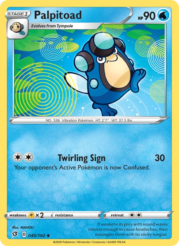 Batracné 45/192 — SWSH2 – Rebel Clash — Carte Pokémon anglaise