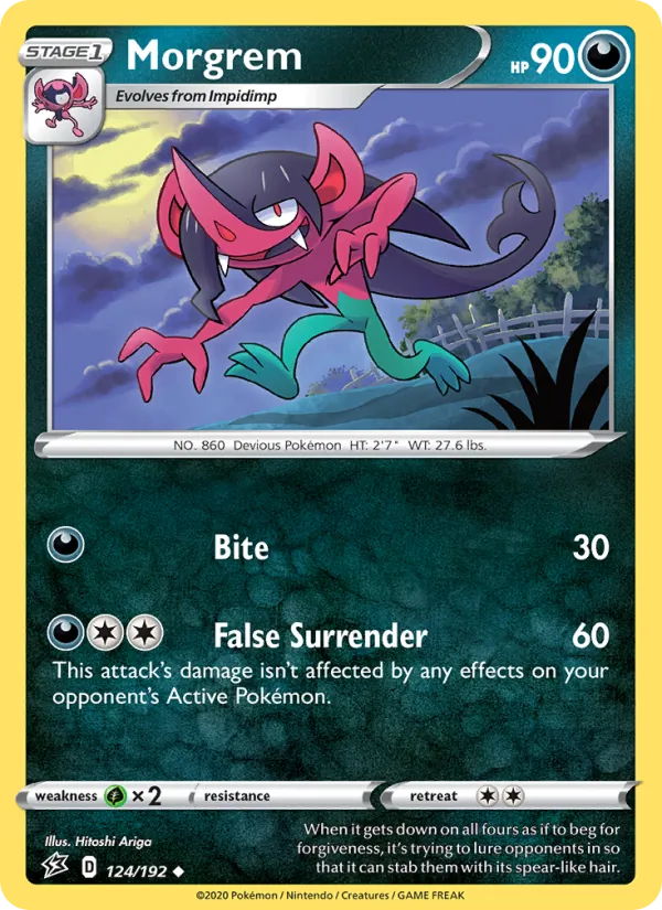 Fourbelin 124/192 — SWSH2 – Rebel Clash — Carte Pokémon anglaise