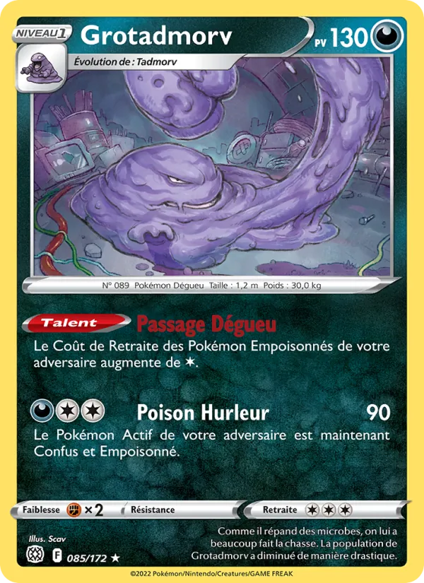 Grotadmorv 85/172 — EB09 - Stars Etincelantes — Carte Pokémon française