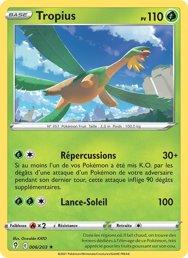 Tropius 6/203 — EB07 - Evolution Céleste — Carte Pokémon française