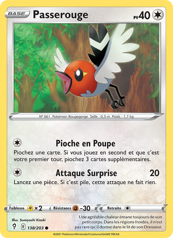 Passerouge 138/203 — EB07 - Evolution Céleste — Carte Pokémon française