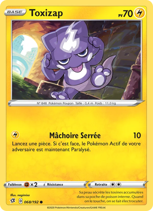 Toxizap 68/192 — EB02 – Clash des Rebelles — Carte Pokémon française