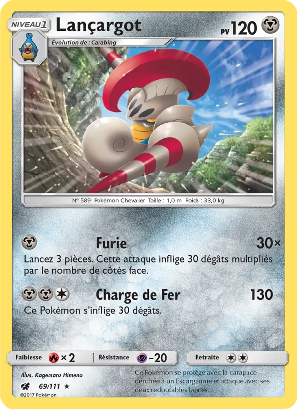 Lançargot 69/111 — SL4 – Invasion Carmin — Carte Pokémon française