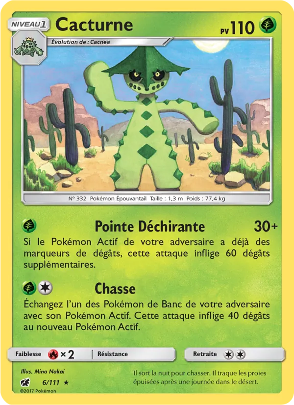Cacturne 6/111 — SL4 – Invasion Carmin — Carte Pokémon française