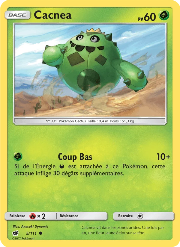 Cacnea 5/111 — SL4 – Invasion Carmin — Carte Pokémon française