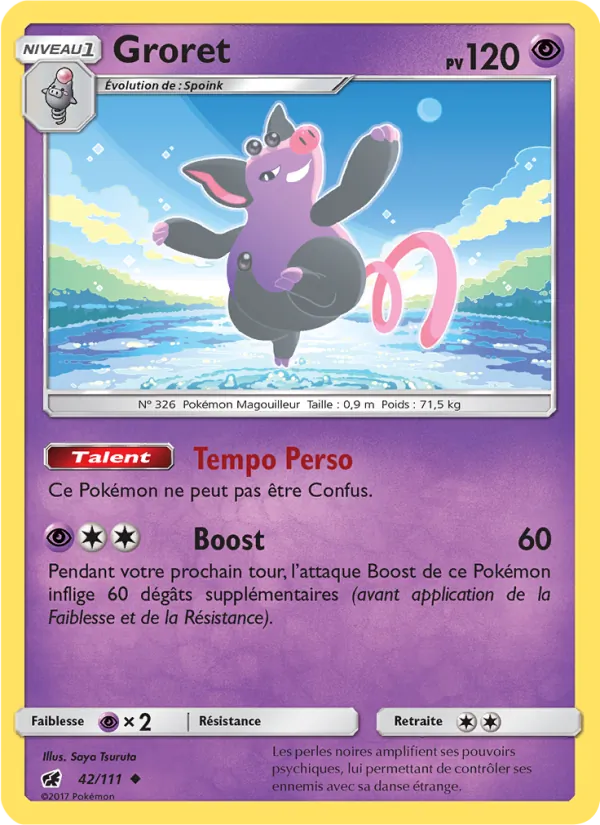 Groret 42/111 — SL4 – Invasion Carmin — Carte Pokémon française