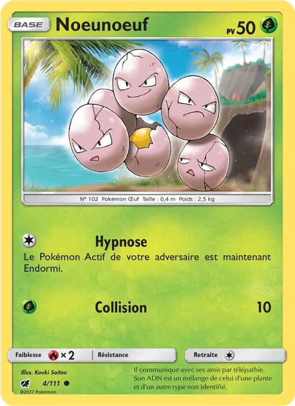 Noeunoeuf 4/111 — SL4 – Invasion Carmin — Carte Pokémon française