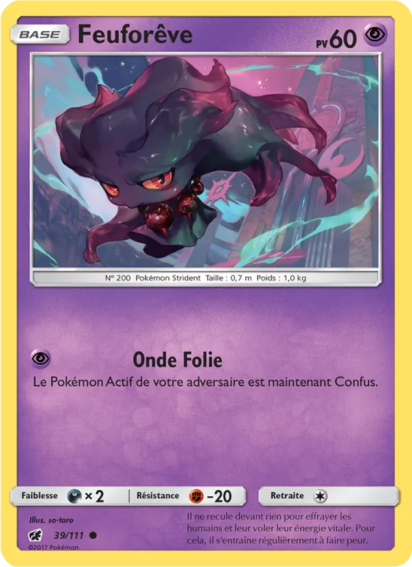 Feuforêve 39/111 — SL4 – Invasion Carmin — Carte Pokémon française