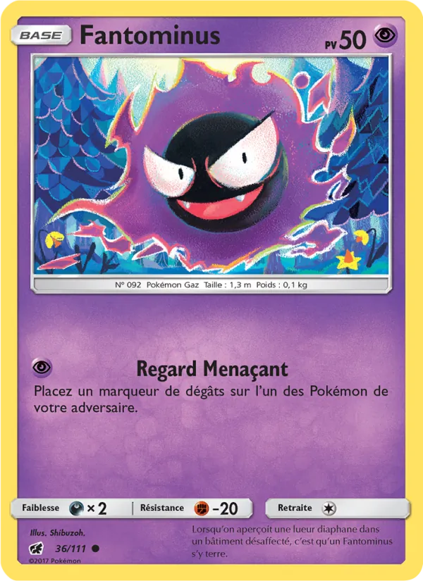 Fantominus 36/111 — SL4 – Invasion Carmin — Carte Pokémon française