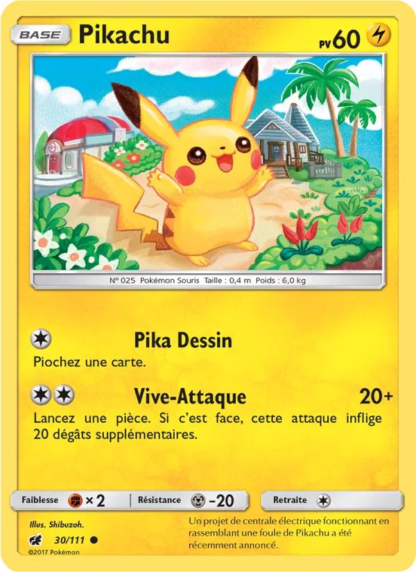 Pikachu 30/111 — SL4 – Invasion Carmin — Carte Pokémon française