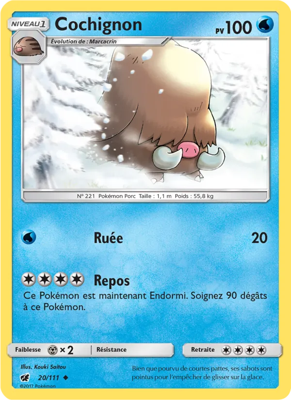 Cochignon 20/111 — SL4 – Invasion Carmin — Carte Pokémon française